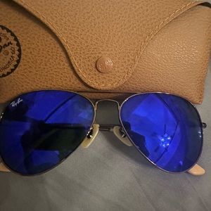 Authentic Ray-Ban dark purple sunglasses